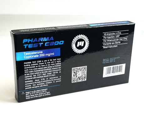 Фото 4 - Testosterone Cypionate Pharmacom ampoules (Pharma Test C200 Pharmacom) 200mg 1ml