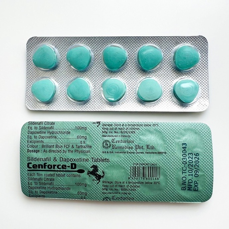 Фото 2 - Cenforce-D sildenafil+dapoxetine (Sildenafil 100 mg + Dapoxetine 60 mg) 10 tablets
