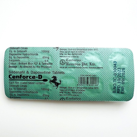 Фото 3 - Cenforce-D sildenafil+dapoxetine (Sildenafil 100 mg + Dapoxetine 60 mg) 10 tablets